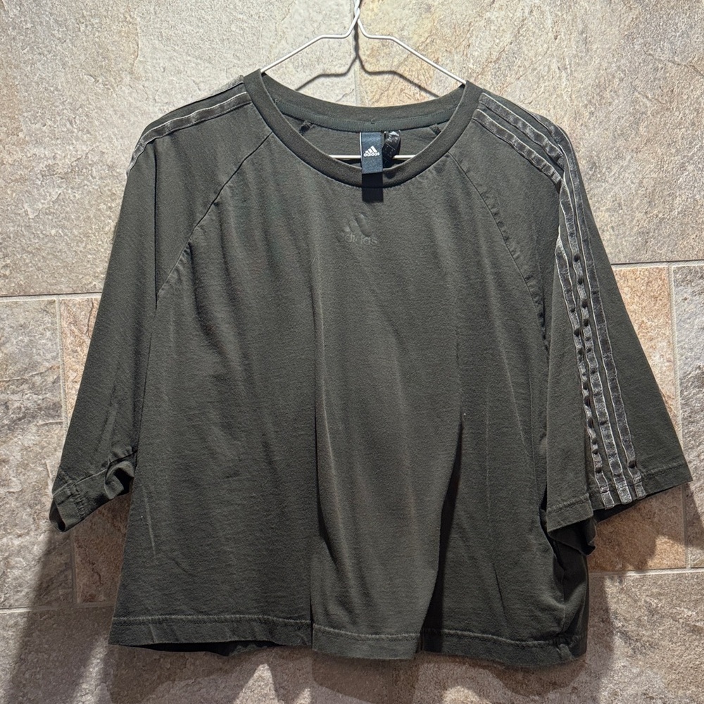 Adidas velvet trim tshirt
